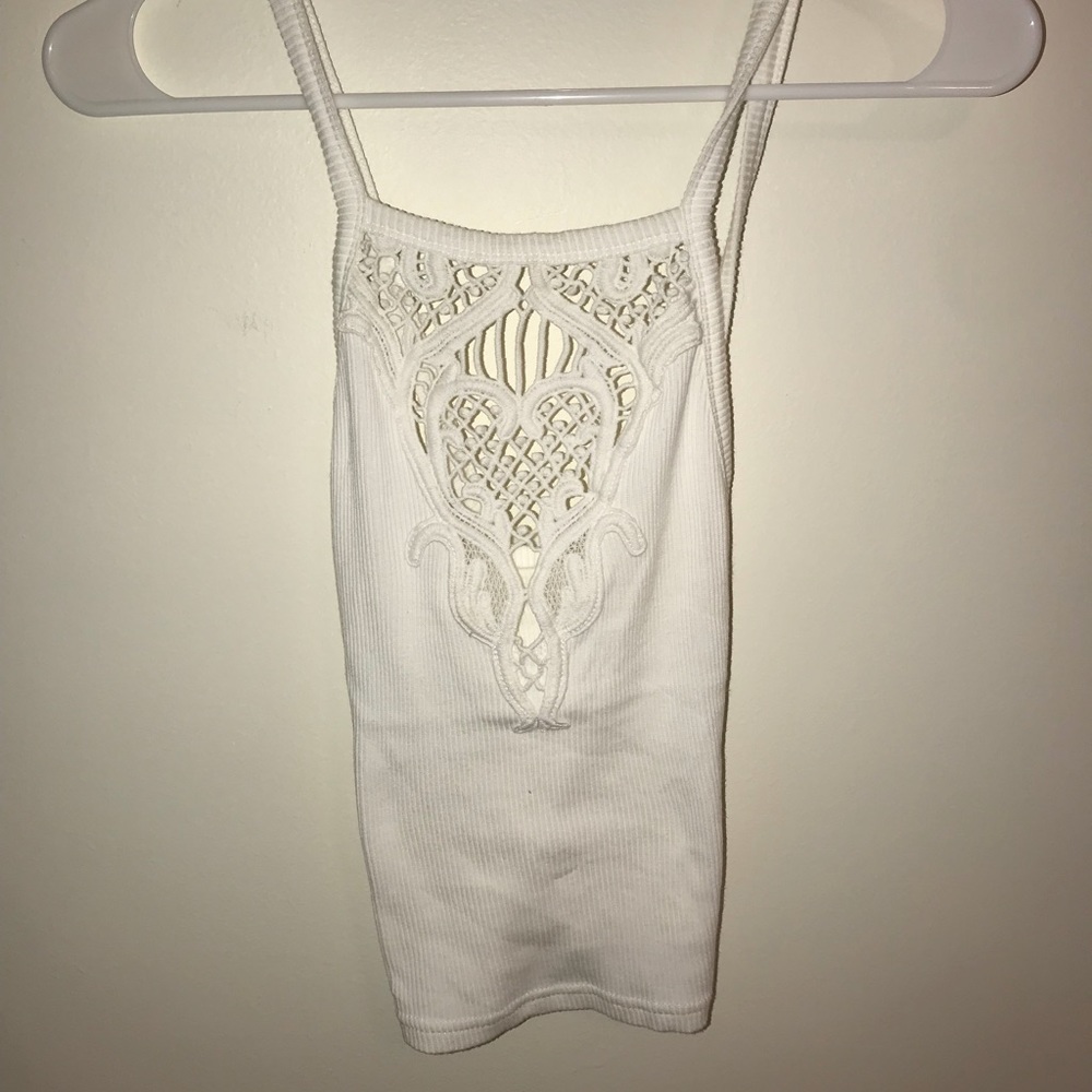 Kendall and Kylie cream cross back tank